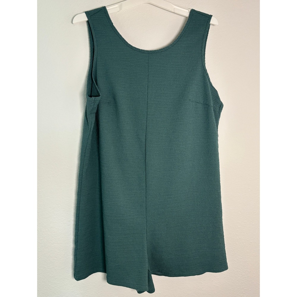 Emery Rose Dark Teal Green Textured‎ Sleeveless Romper Womens 2XL Scoop Neck